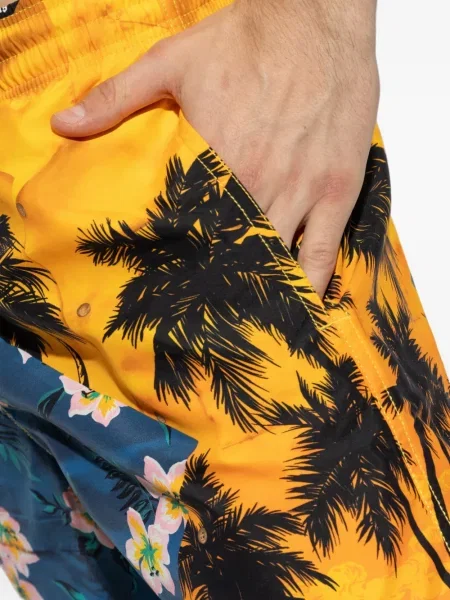 Fürdőruha Palm Angels nyomtatás kék