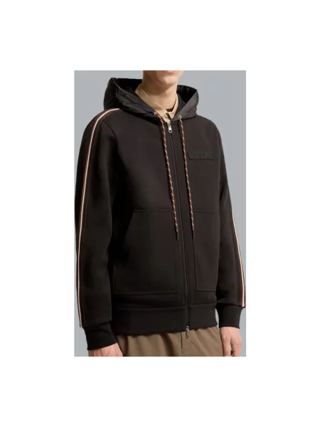 Bluza sportowa Moncler z logo czarna