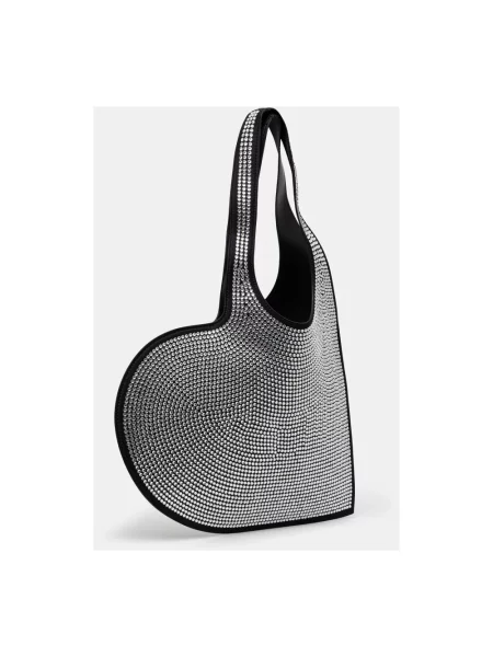 Coperni torebka Crystal-Embellished Mini Heart Tote czarny