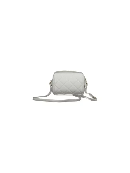 Lniana torebka crossbody Valentino pikowana szara