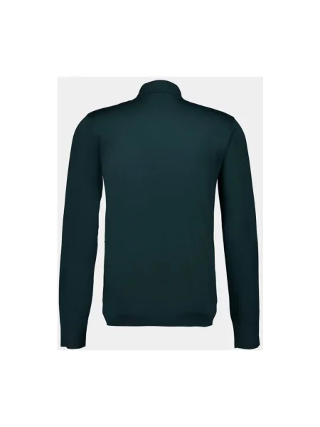 Sweter Ferragamo wełniany z długim rękawem zielony