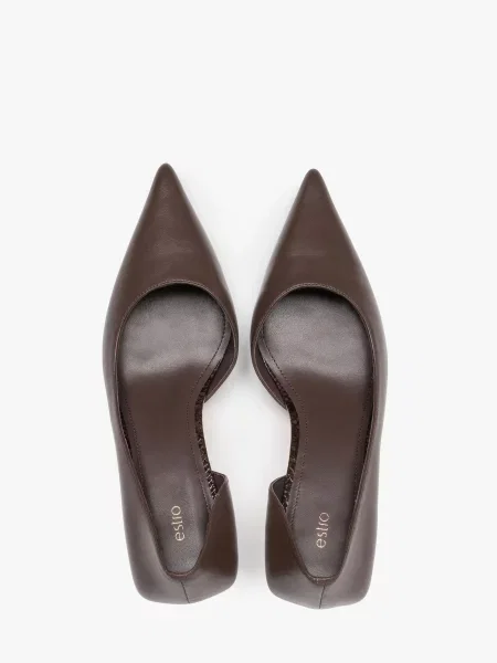 Шкіряні Туфлі та лофери Estro коричневий