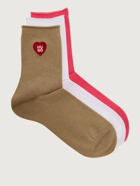 Hugo Bodywear Șosete 3P QS HEART CC bej