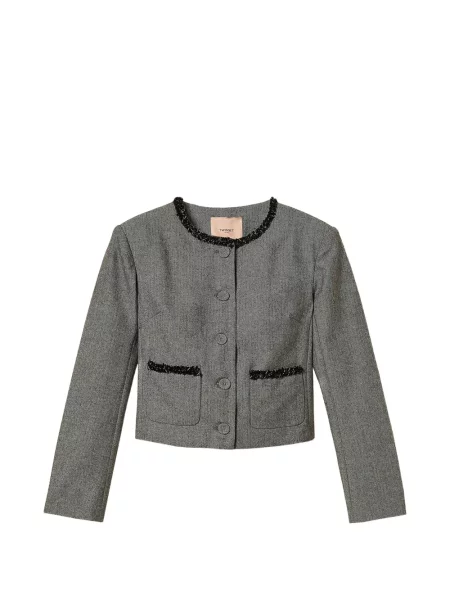 Geacă Twinset de lână gri