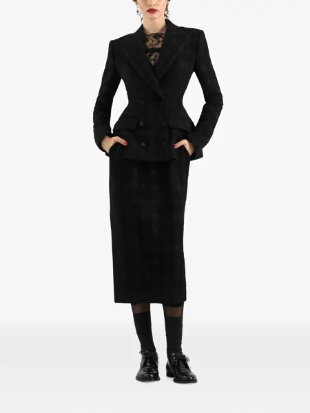 Sacou Dolce & Gabbana de lână cu două rânduri de nasturi negru