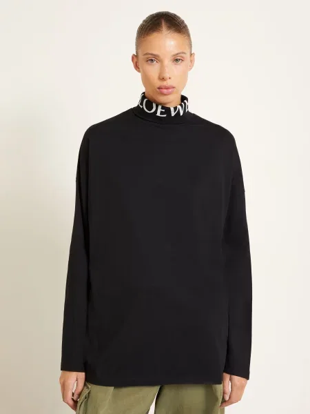 Loewe Golf Z Dzianiny Dżersejowej schwarz czarny