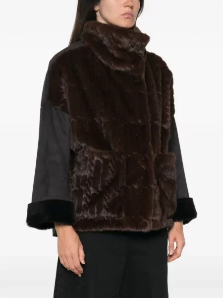 Geacă parka Collection Privée? cu blană maro