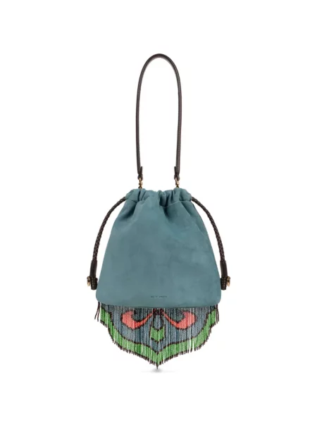 Mali torbica bucket Etro na rese plava