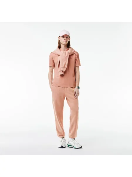 Lacoste Koszulka Polo Classic Fit Z Bawełny Piqué różowa