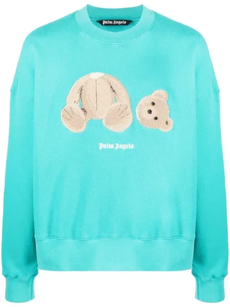 Hanorac crewneck Palm Angels albastru