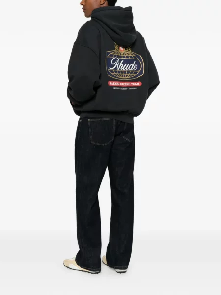 Hoodie Rhude με σχέδιο μαύρο