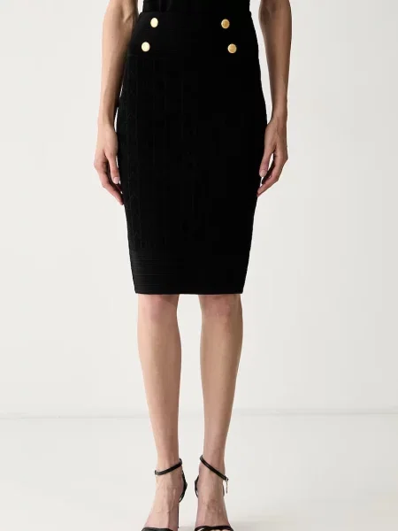 Marciano by Guess fustă creion cu vâscoză YAMNA negru