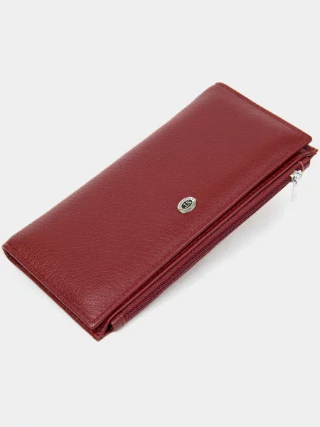 Кожаный кошелек St Leather Accessories красный