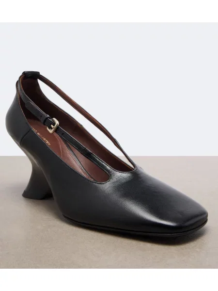 Pantofi cu toc Dries Van Noten din piele negru