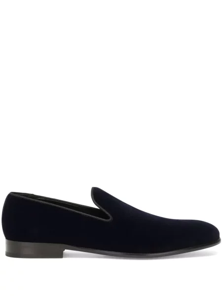 Papuci de casă Dolce & Gabbana de catifea albastru