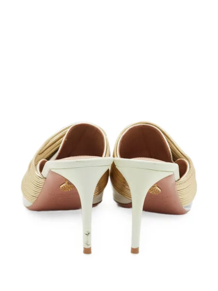 Papuci tip mules Aquazzura alb