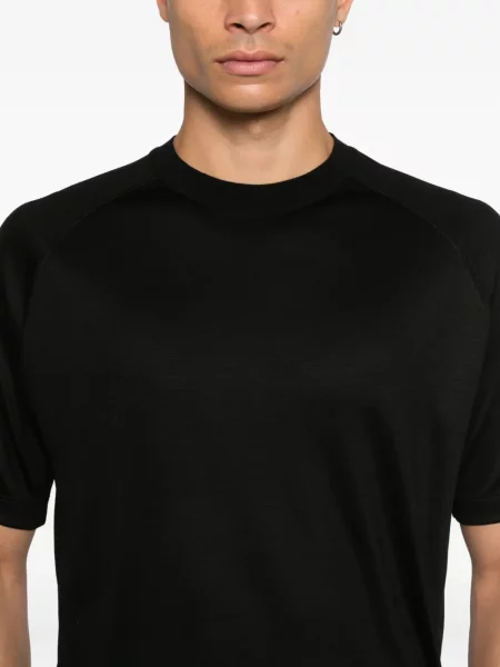 Tricou Zegna scurt negru