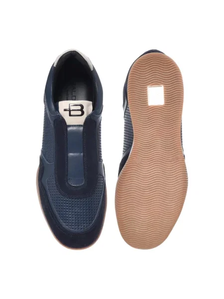 Sneakersy Baldinini zamszowe wsuwane niebieskie