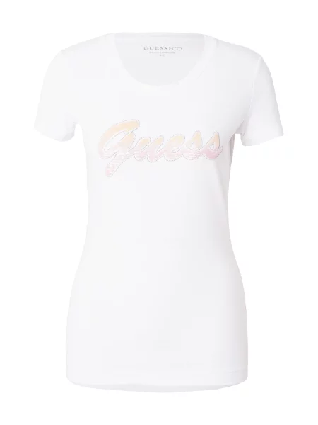GUESS Tricou DEGRADE portocaliu piersică / roz / argintiu alb