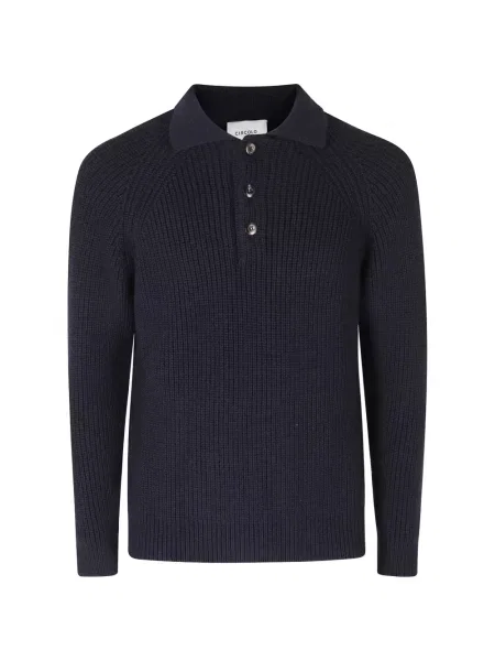 Tricou polo Circolo 1901 tricotate albastru