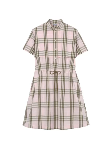 Rochie Burberry în carouri de costum roz