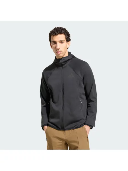 Kurtka polarowa z kapturem Terrex Xperior CLIMAWARM+ Ventknit czarna