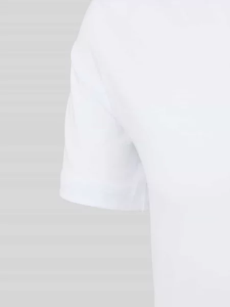 T-shirt o kroju slim fit z dekoltem w serek model ‘Daily Comfort’ Falke biała