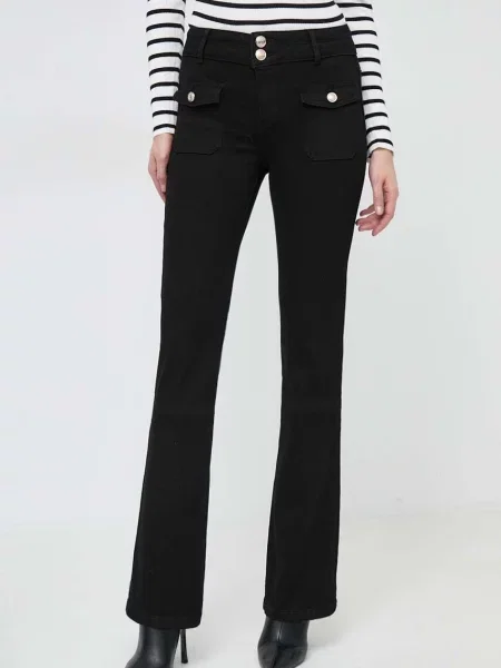 Morgan Blugi Bootcut Fit negru