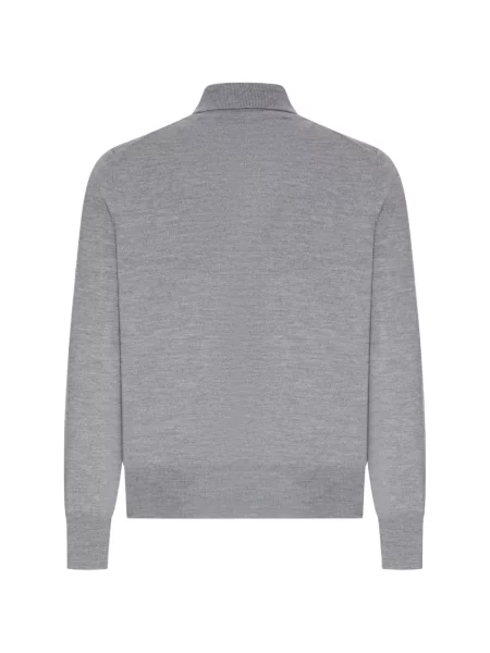 Tricou polo Ami Paris gri