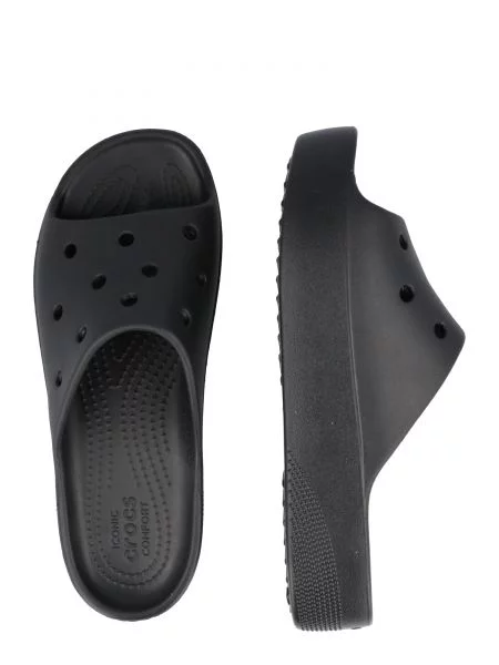 Klasične natikače Crocs s platformom crna