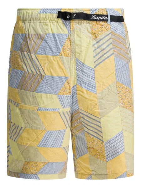 Pantaloni scurți Kapital cu cataramă galben
