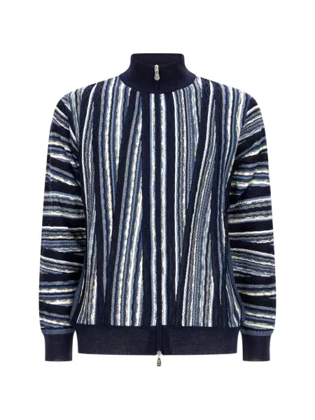 Cardigan Lorenzoni cu broderie albastru