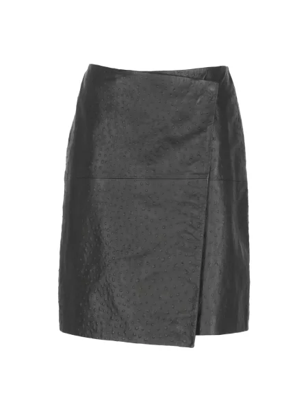 Mała mały spódnica skórzana Loulou Studio czarna