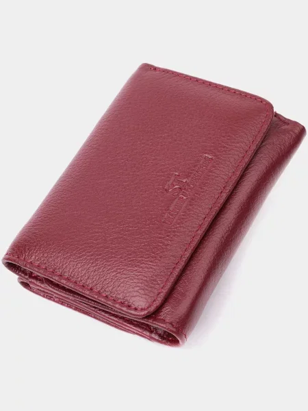 Кожаный кошелек St Leather Accessories бордовый