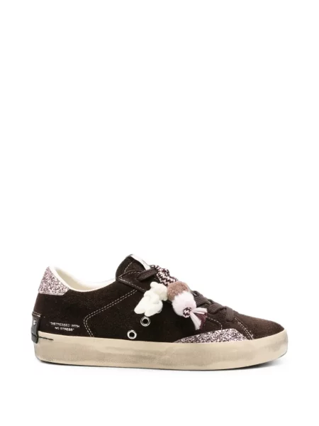 Sneakerși Crime London zdrențuiți maro