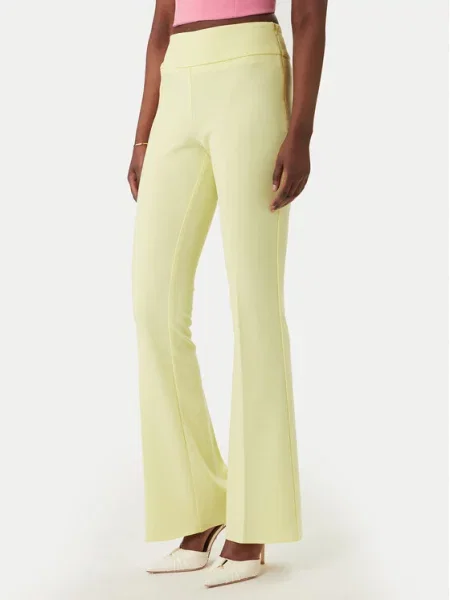 Rinascimento Spodnie materiałowe Straight Fit żółty