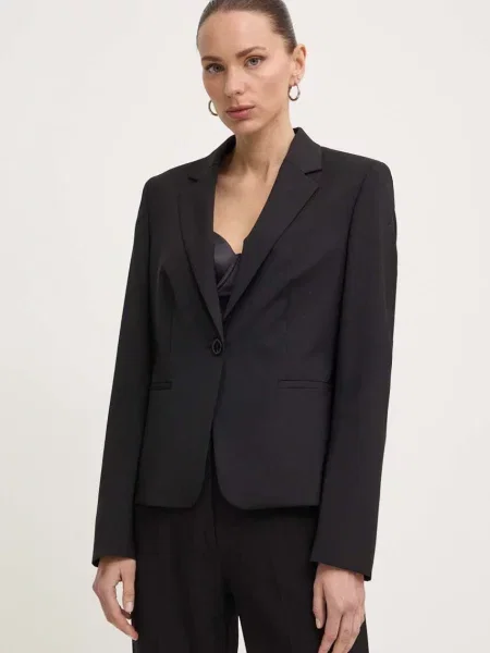 Volnen suknjič BOSS črna