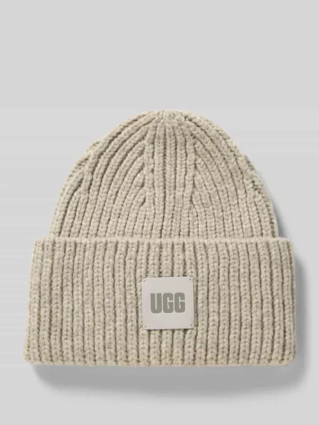 Czapka beanie z detalem z logo Ugg szara