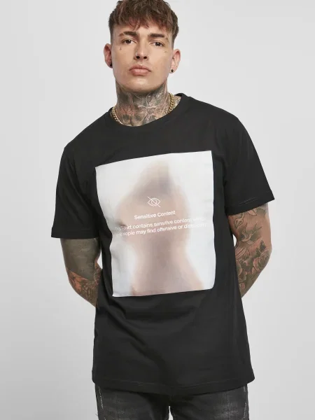 Mister Tee Tričko biela hnedá čierna