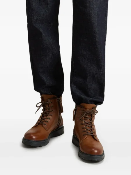 Botine Woolrich cu șireturi din dantelă maro