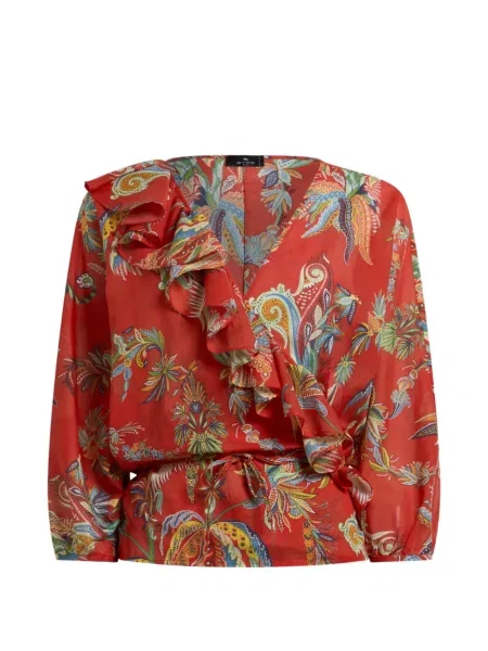 Bluză Etro cu imagine cu model paisley roșu