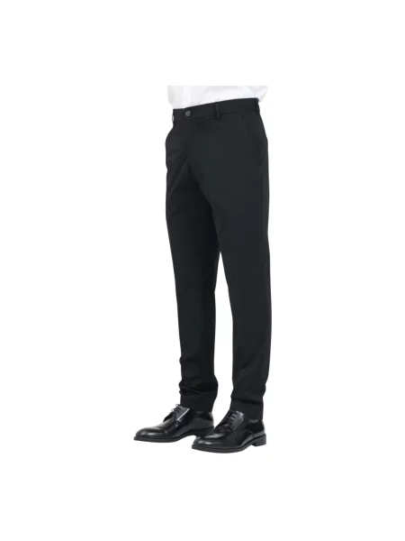 Spodnie do garnituru o kroju slim fit z zapięciem na guzik i błyskawiczny Selected Homme czarne