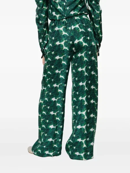 Pantaloni Max Mara cu imagine verde
