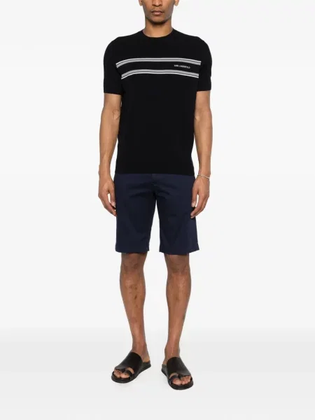 Tricou Karl Lagerfeld cu dungi albastru