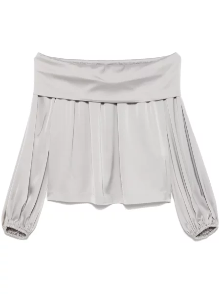 Bluză D.exterior din satin gri