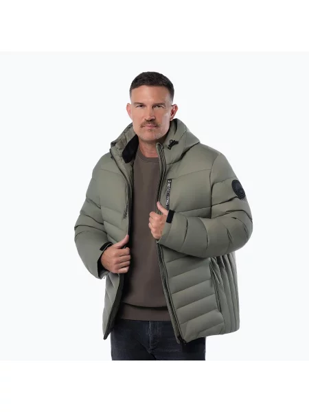Мъжко зимно яке Pitbull Crestline Padded Hooded dusty salvia сиво