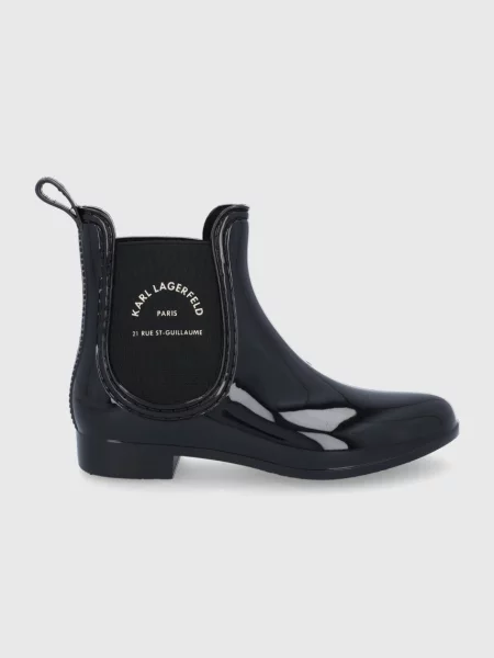 Gumijasti škornji Karl Lagerfeld črna