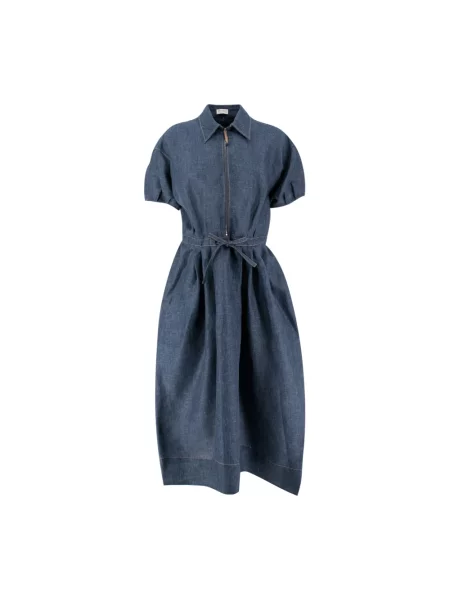 Sukienka jeansowa Brunello Cucinelli niebieska