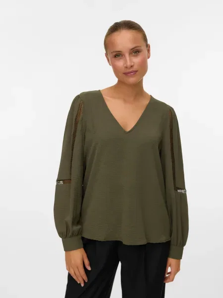 VERO MODA Blúz VMALVA olíva