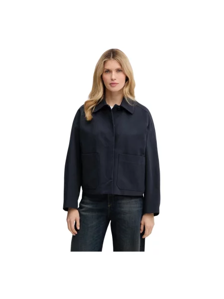 A.P.C. kurtka Veste Bianca granatowy przejściowa niebieska